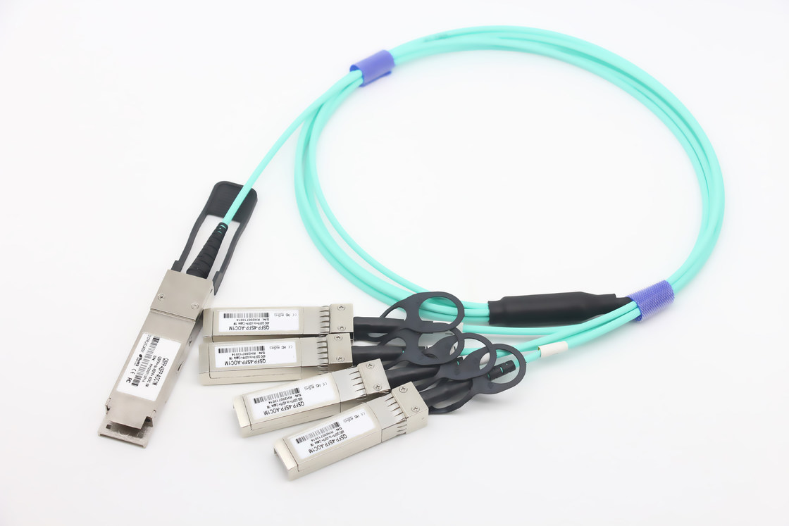 100m Cisco Compatible FY-QSFP-4X10G-AOC100M 40G QSFP+ to 4x10G SFP+ Breakout AOC Active Optical Cable