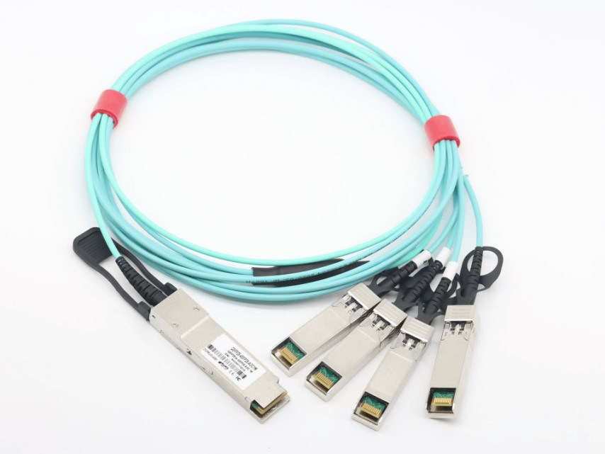 30m Cisco Compatible FY-QSFP28-4SFP25-AOC30M 100Gb/s QSFP28 to 4x25G SFP28 AOC Breakout Active Optical Cable
