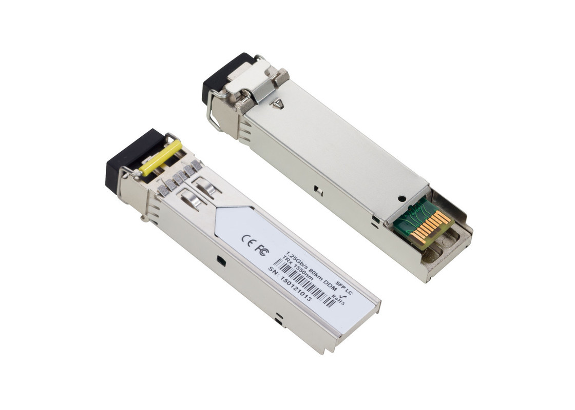 1.25G Single Mode SM SFP 1550nm 80KM Transceiver Multi Vendor MSA Compatible