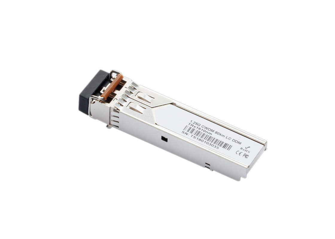 1.25G CWDM Transceiver  Single Mode 1290nm 80KM with Multi Vendor MSA Compatible